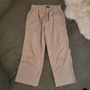 Quince Cotton Wide Leg Cropped Chino Pants